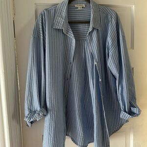 Beachclublounge striped button up shirt